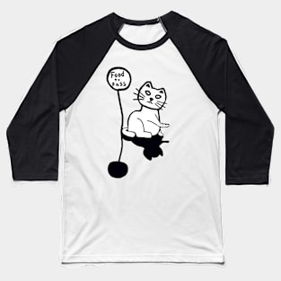 Hungry Fat Cat Racketeer Baseball T-Shirt